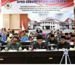 Dewan Perwakilan Rakyat Daerah (DPRD) Lampung Selatan menggelar rapat paripurna secara virtual yang dipusatkan di ruang sidang utama gedung DPRD setempat