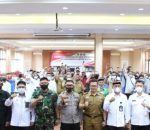 Pemerintah Kabupaten Lampung Selatan mengikuti apel Kesetiaan kepada Negara Kesatuan Republik Indonesia (NKRI) dari Aula Rajabasa